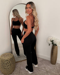 Darcy Flared Leggings - Black