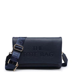 Tilly 'The Tote Bag' Fold Over Zip Top Design Bag - Navy