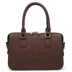 Rose Top Handle 'The Tote Bag' Design Handbag - Chocolate