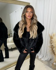 Ferne Faux Fur Coat - Black