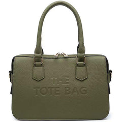 Rose Top Handle 'The Tote Bag' Design Handbag - Khaki Green