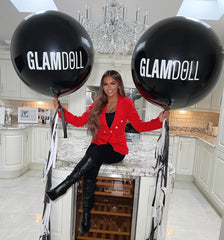 Thea Fitted Gold Button Blazer - Red